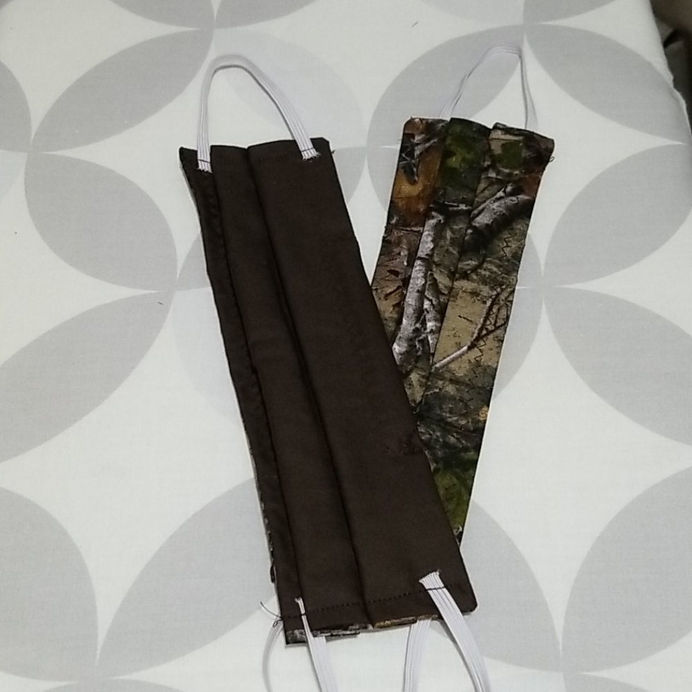 Set of two non surgical cotton face masks